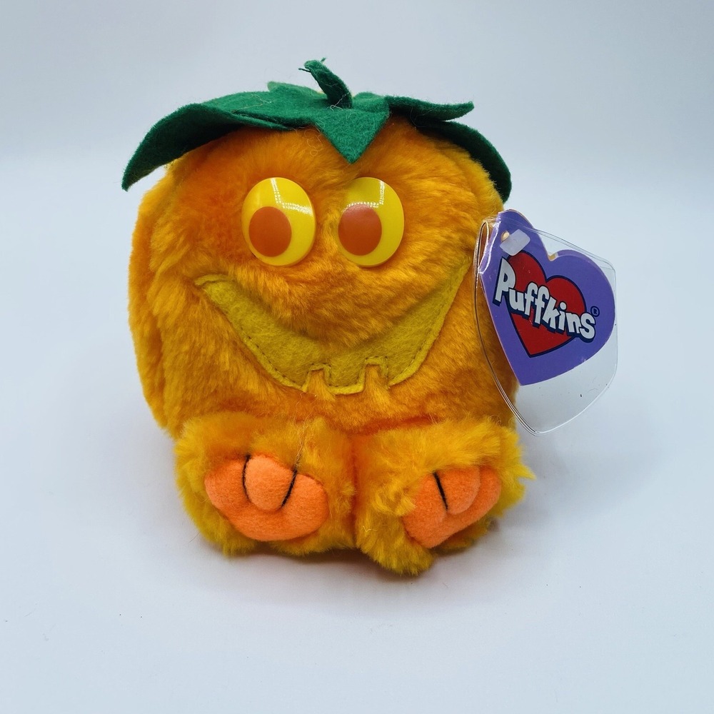 SWIBCO Puffkins Jack the Pumpkin Ltd Ed Halloween Plush Stuffed Animal No 6696